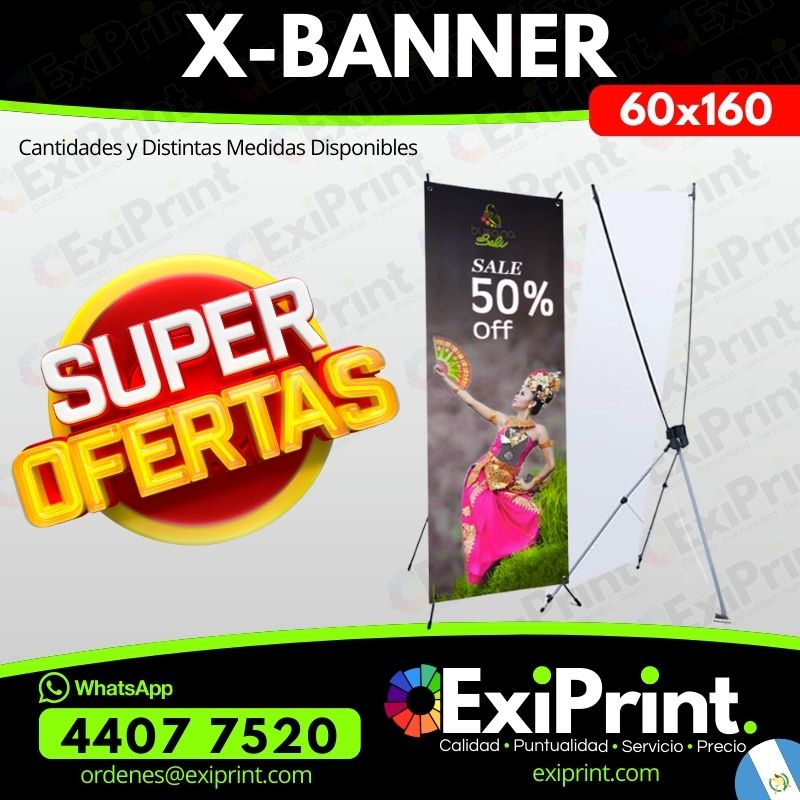 Oferta de X-Banner o tipo araña de medida 60x160